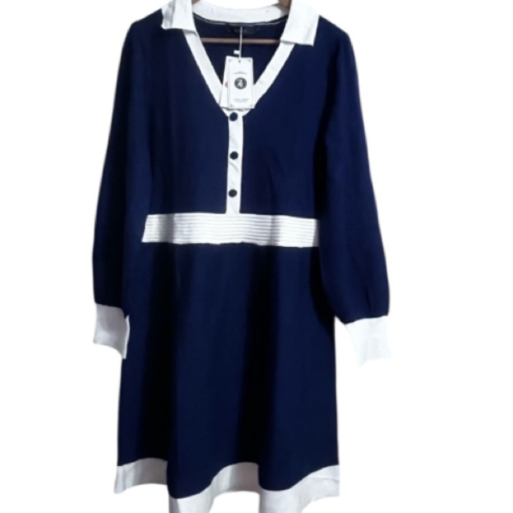 NWT ZESICA Long Sleeve V Neck Sweater Dress Sz XL Women - Picture 5 of 9